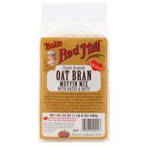 Bob's Red Mill, Oat Bran Muffin Mix, with Dates and Nuts, 24 oz(pack of 1)