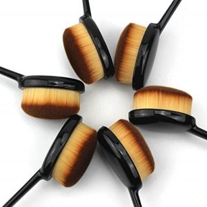 HOSL Oval Cosmetic Makeup Face Cream Powder Blush Makeup Tool Powder Blusher Toothbrush Curve Foundation Brush