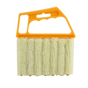Yelllow Multifunctional Venetian Window Blind Cleaner Brush Air Conditioner Dirt Dust Home Cleaning Tools