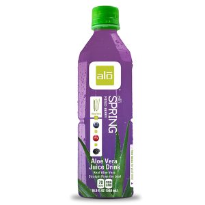 Alo Spring Mixed Berry Aloe Vera Beverage 16.9 oz Plastic Bottles - Pack of 12