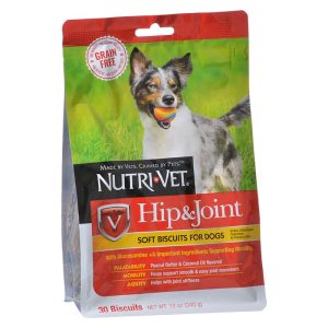Nutri-Vet Hip & Joint Grain Free Soft Biscuits for Dogs 30 Biscuits - (12 oz) - Pack of 12