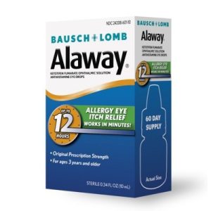 Bausch and Lomb Alaway Antihistamine eye Drops for Eye Itch Relief 10mL(1 Box Only) By Bausch Lomb