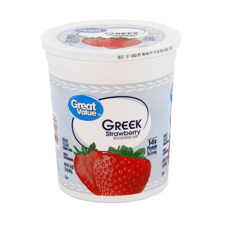 Great Value Greek Strawberry Nonfat Yogurt, 32 oz
