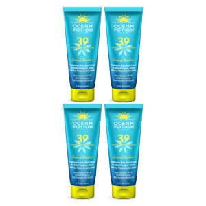 4 Pack Ocean Potion Scent of Sunshine SPF 30 Sunscreen Lotion 3.4 Fl Oz Each