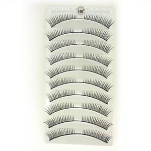 Tint 10Pcs Black Fiber False Eyelashes