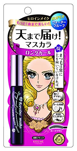 Isehan Kiss Me heroine make | Mascara | Long & Curl & SUPER WATER PROOF Mascara 01 Jet Black 6g by Ise half