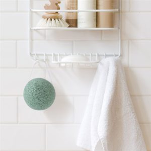 Natural Konjac Konnyaku Wash Face Sponge Puff Exfoliator Tools for Oily/Combination Skin Biodegradable Activated Charcoal Skincare Cleanser(Green)