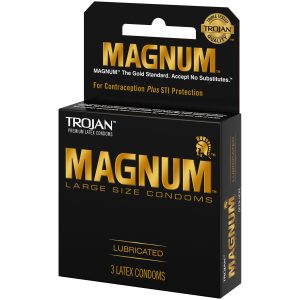 Trojan Magnum Large Size Lubricated Latex Condoms - 3 ct