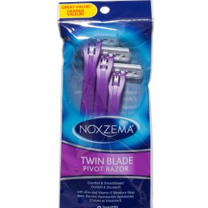 Noxzema® Twin-Blade Disposable Shavers, Pivoting Head, 3 ct