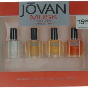 Musk by Jovan for Men Set - Mini Cologne 0.5 oz.x4 New in Box