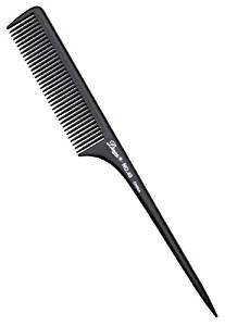 Diane 9" Thick Rat Tail Comb, Bone/Black