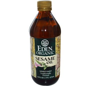 Eden Foods, Organic Sesame Oil, Unrefined, 16 fl oz (pack of 3)