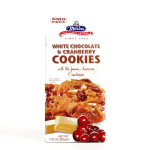 Merba White Chocolate & Cranberry Cookies 7.05 oz each (5 Items Per Order)