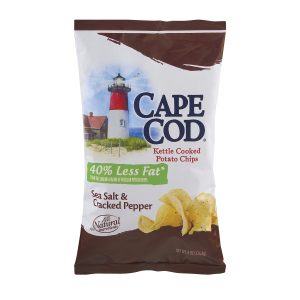 Cape Cod Kettle Cooked Potato Chips Sea Salt & Cracked Pepper, 8.0 OZ
