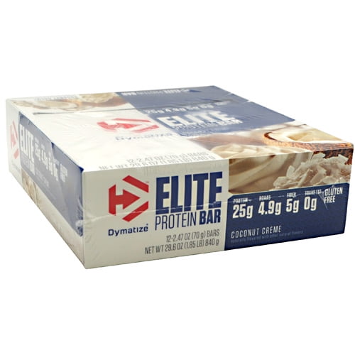 Dymatize Elite Protein Bar - Coconut Creme - 12 Bars - (PACK OF 2)