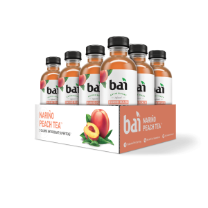 Bai Supertea Antioxidant Infused Beverage, Narino Peach, 18 Fl Oz, 12 Count