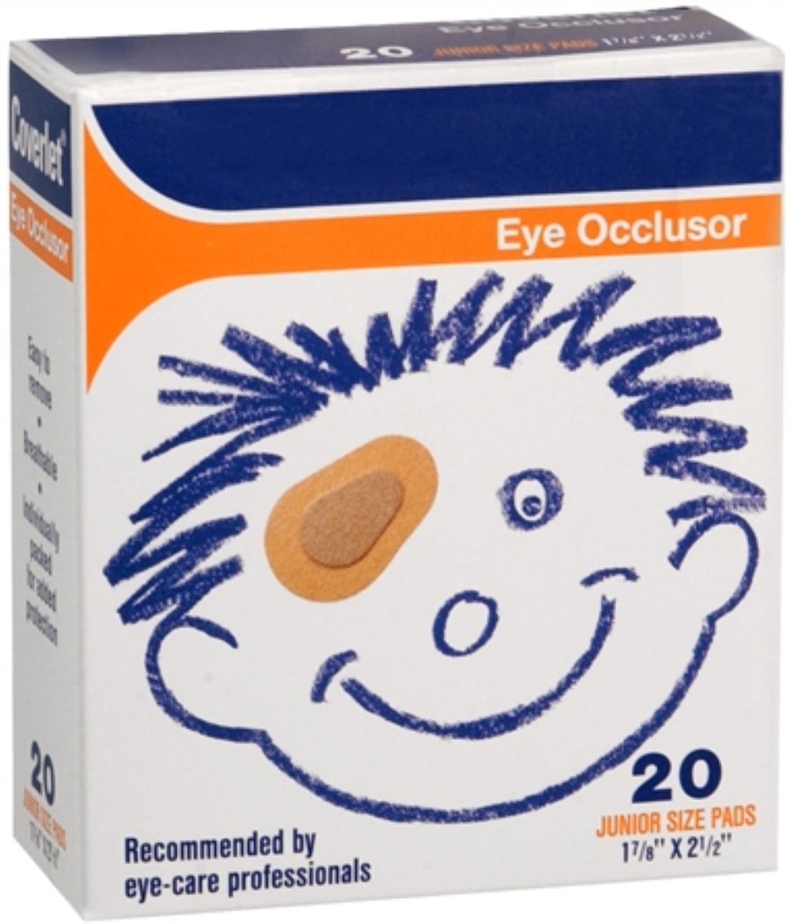 Coverlet Eye Occlusor Pads Junior 1-7/8 Inches X 2-1/2 Inches 20 Each