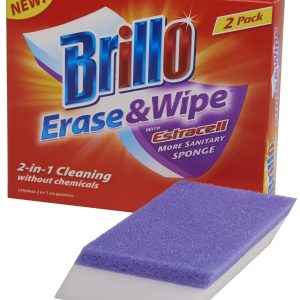 Brillo Erase and Wipe Eraser Pad, 2 Ct