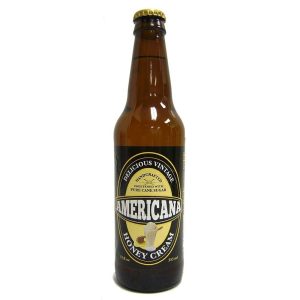 Americana Honey Cream Soda Pop 12-Ounce Bottle 6 Count