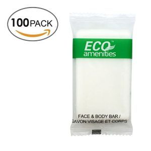 ECO Amenities Sachet Individually Wrapped Hotel Cleaning Bar Soap,1 oz,100 count