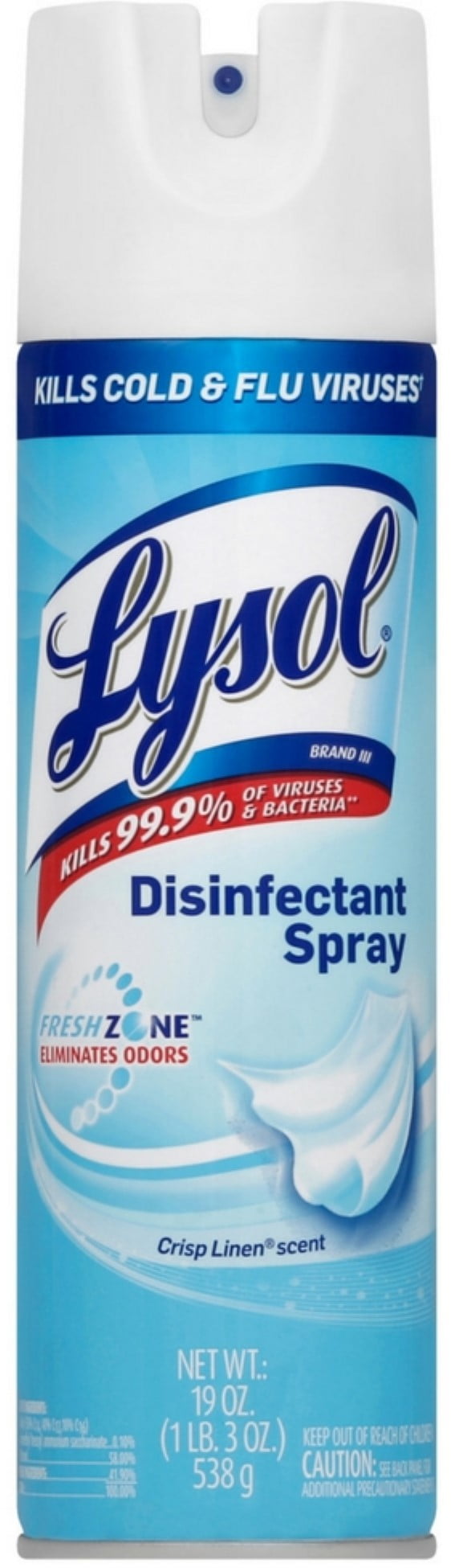 3 Pack - Lysol Disinfectant Spray, Crisp Linen, 19 oz