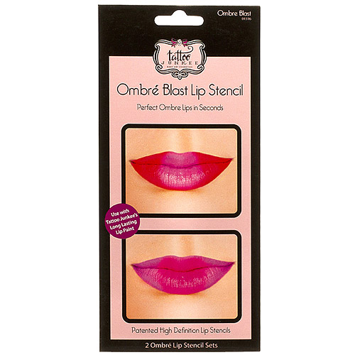 Tattoo Junkee Ombre Blast Lip Stencils, 2 count