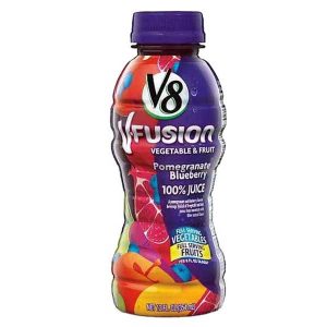 V8 V-Fusion Pomegranate Blueberry Juice 12 oz Plastic Bottles - Pack of 12