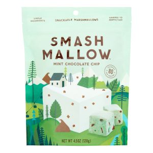 Smashmallow Snackable Marshmallows, Chocolate Chip Mint, 4.5 Oz