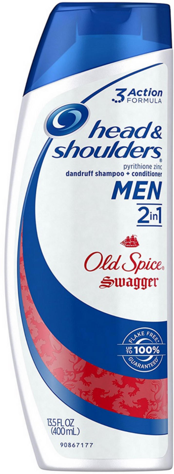 4 Pack - Head and Shoulders 2-in-1 Anti-Dandruff Shampoo + Conditioner for Men, Old Spice Swagger 13.5 oz