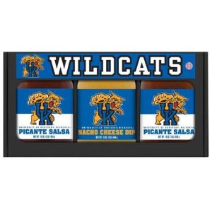 Hot Sauce Harrys 5308 KENTUCKY Wildcats Triple Play BBQ Salsa Cheese