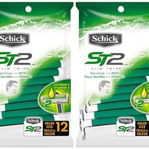 Schick ST2 for Men Sensitive Skin Disposable Razor - 12 ct - 2 pk