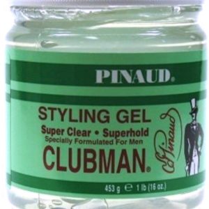 Clubman Pinaud Super Clear Styling Gel Super Hold, 16 oz (Pack of 6)