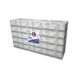 Kleenex White Facial Tissue, 2-ply, White, 100/box KCC13216