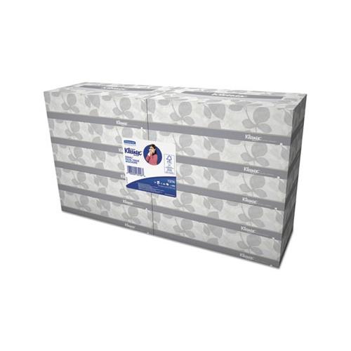 Kleenex White Facial Tissue, 2-ply, White, 100/box KCC13216